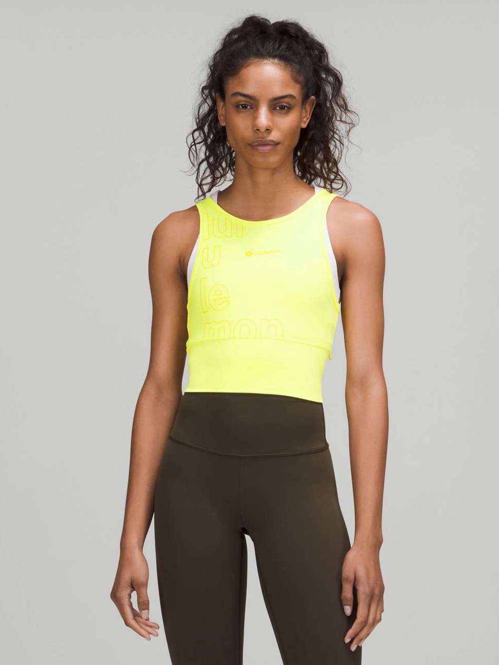 Lululemon Power Pivot Everlux Tank Top *Motif in Electric Lemon Size 6
